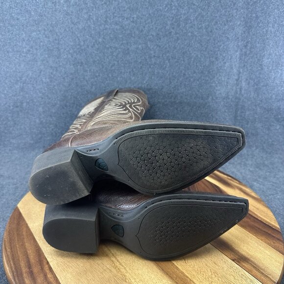 Ariat Women’s Round Up X Toe Western Cowboy Boots Size 9B Wicker Brown 10016352 - Picture 9 of 11